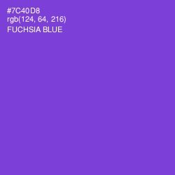#7C40D8 - Fuchsia Blue Color Image